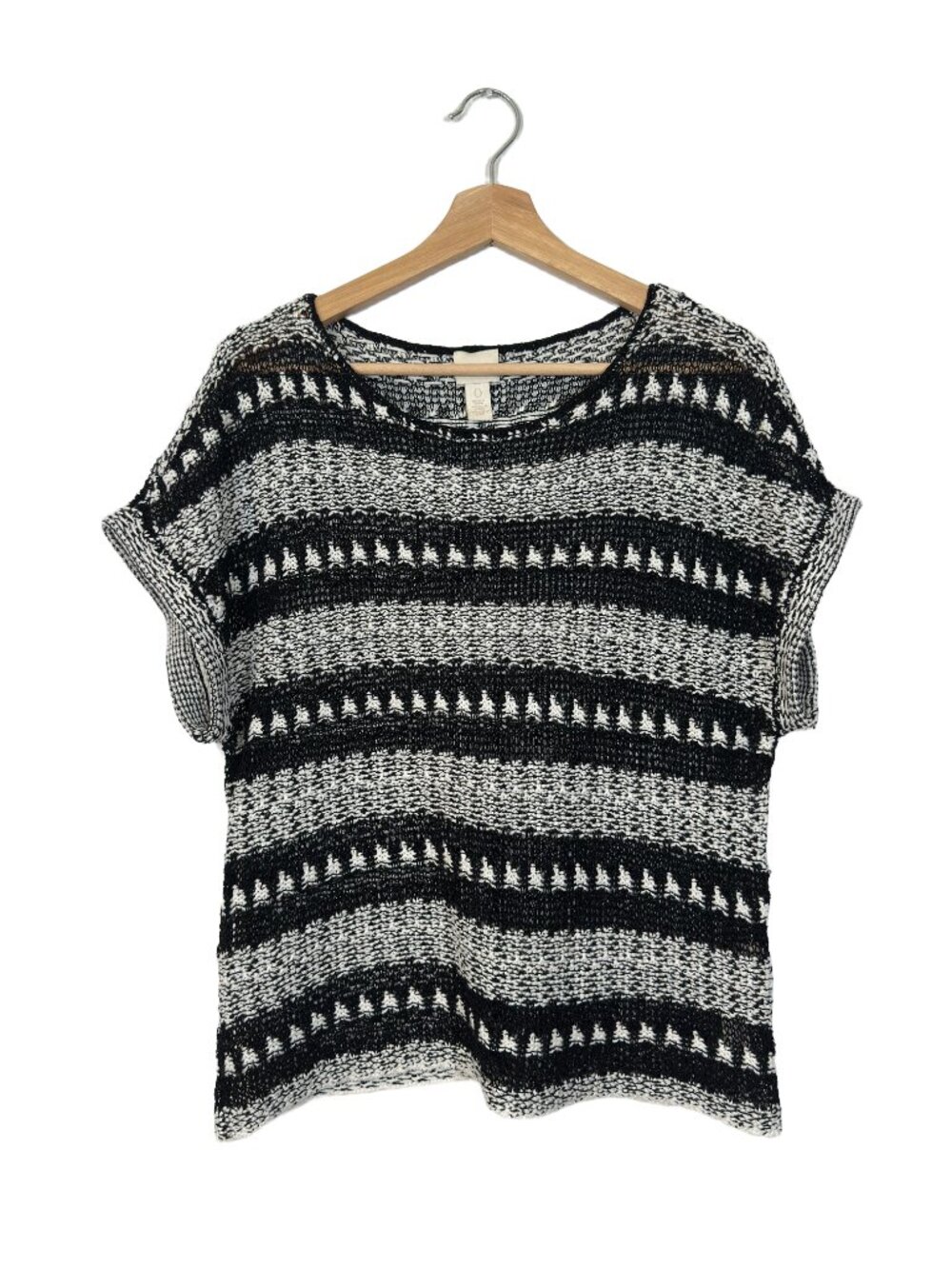 Chico's Open Knit Sweater Top 0 4 Boho Holiday Business Casual Classic Fall Cozy
